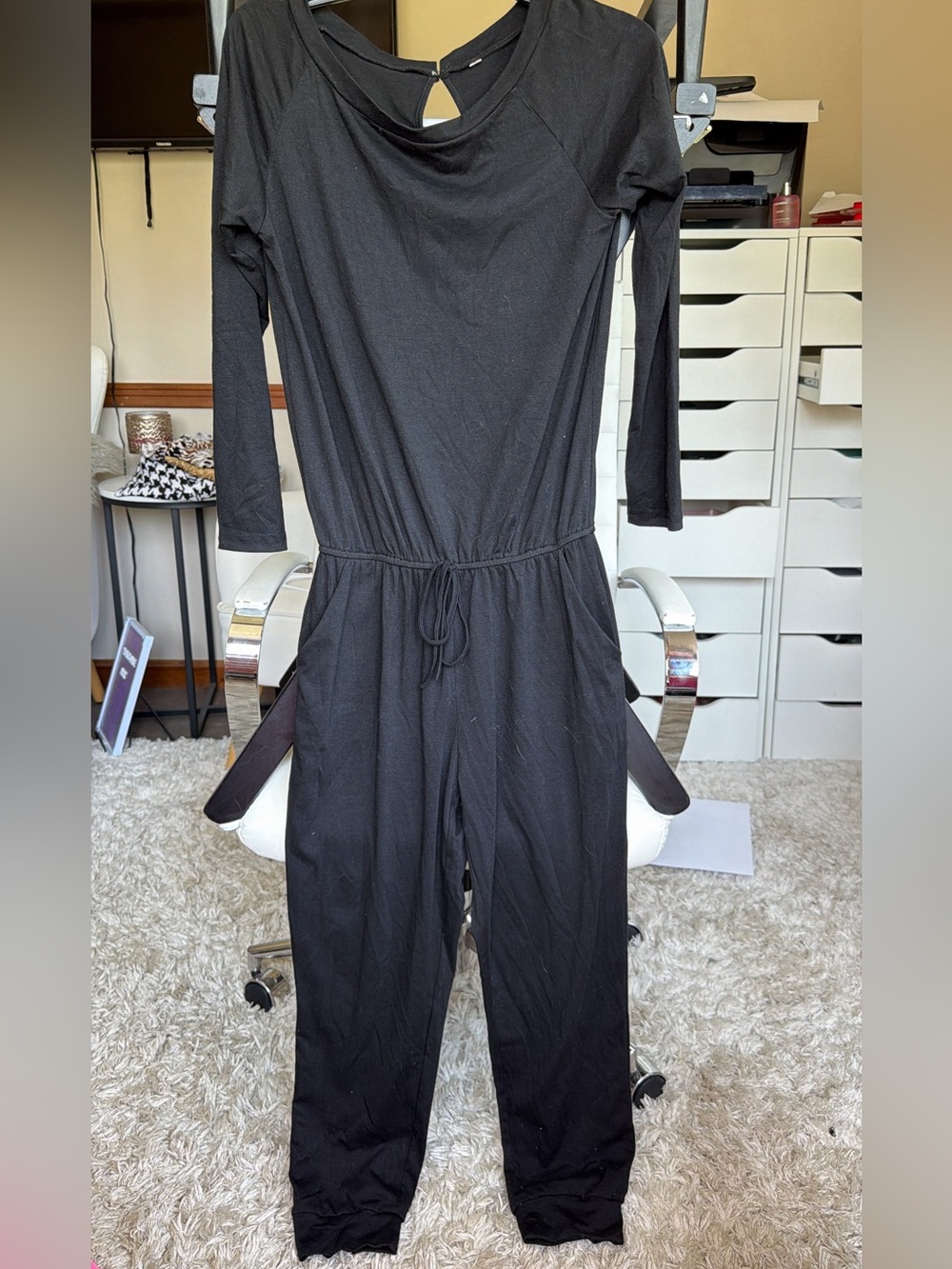 Black long sleeve jumpsuit